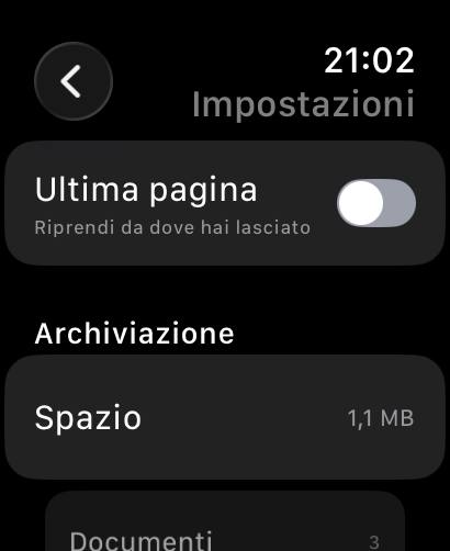 DocWatch Apple Watch — Zoom con Digital Crown
